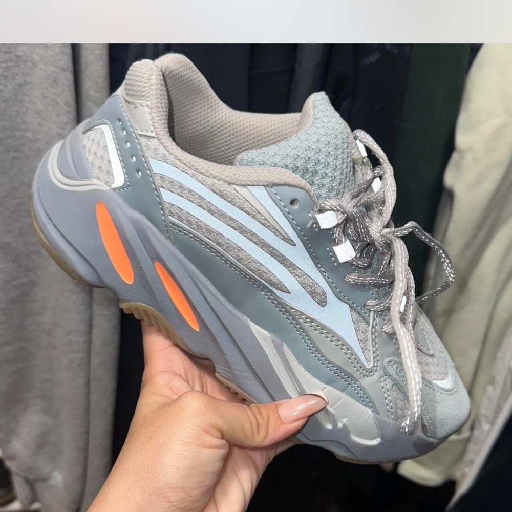 Stylish Kids' Gray and Orange Sneakers